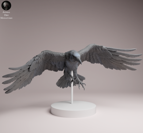 Fliegender Rabe von Animal Den Miniatures