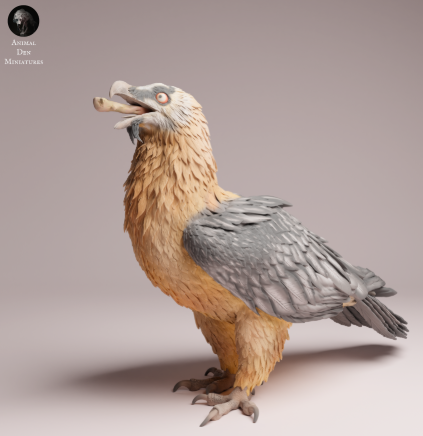 Bartgeier frisst von Animal den miniature