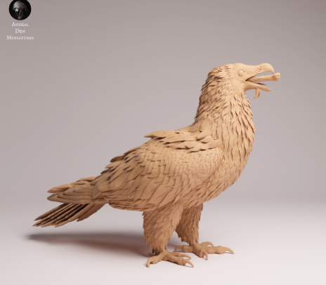 Bartgeier frisst von Animal den miniature