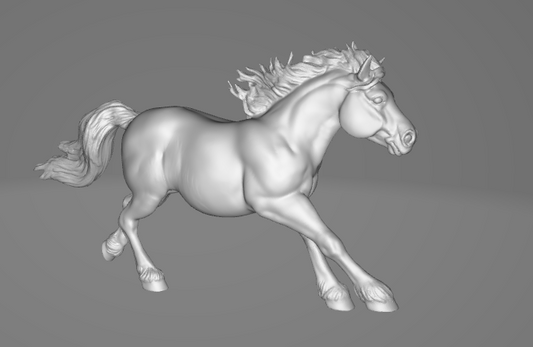 Rennendes Shetland-Pony "Lightning" von Printed Ponies