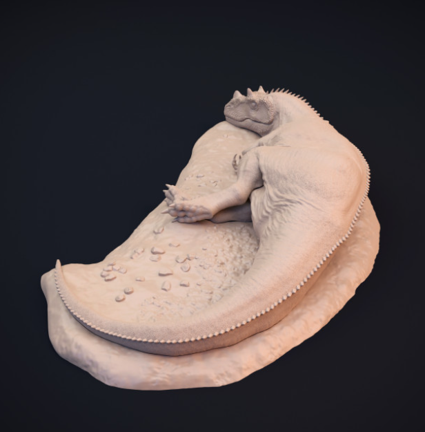 Cératosaure endormi par Dion et Dog