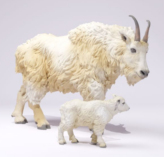 Bergziegen-Mutter mit Zicklein Nr.1 von Animal den miniatures