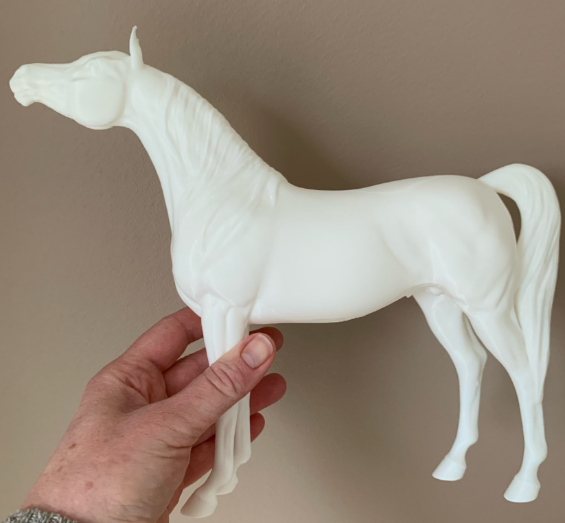 Araber Modell Pferd als 3D Druck mit erhobenem Kopf von Carola Funder