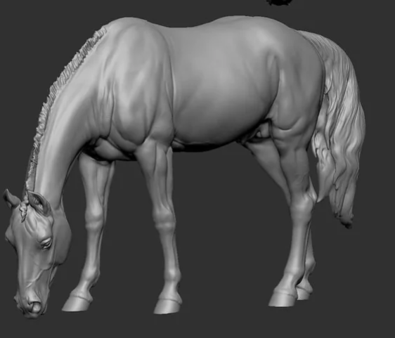 Grasendes Pferd von Kristina Katunina als 3D Druck