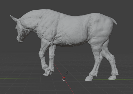 Fluffy Fjord Horse Custer Edition by Animal den miniatures