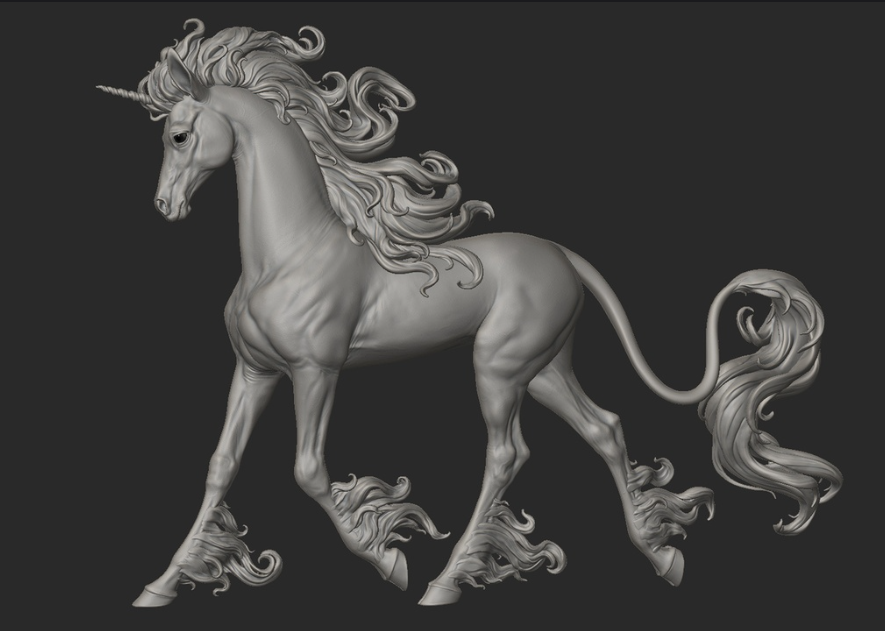 Magisch schönes laufendes Einhorn "Amalia" von BreathTime als 3D Druck