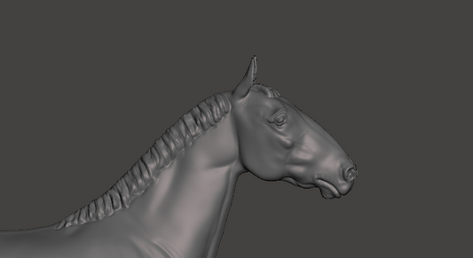 Warmblut Hengst mit kurzer Mähne Hengst "Robert" von Mirek_Art als 3D Druck