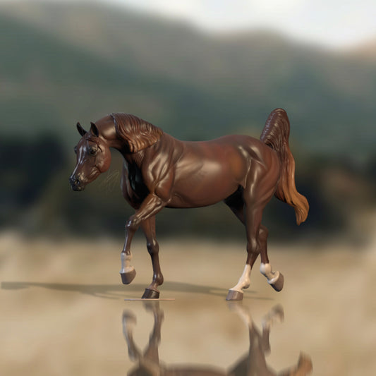 Araberstute Space Oddity mit Fohlen Siesta von Rudzia und Unisiowaa als Modellpferde