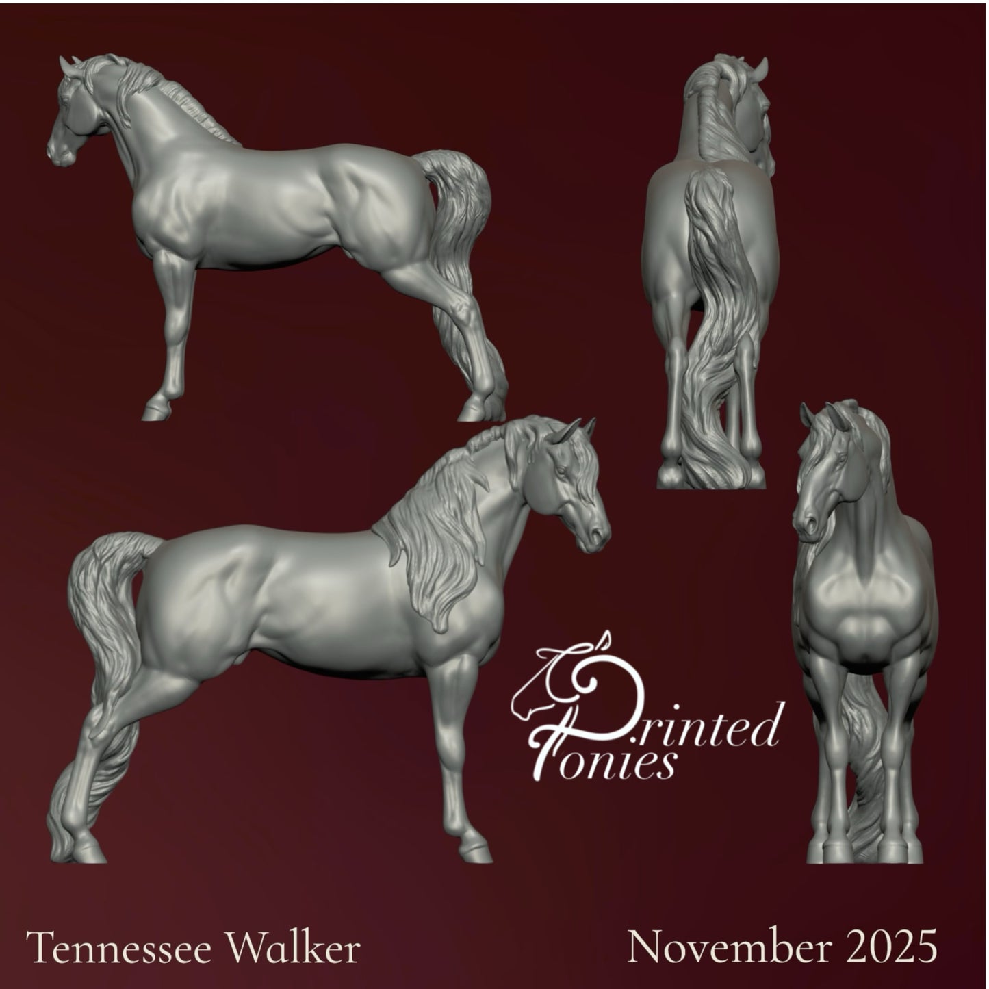Tennessee Walker by PrintedPonies as a 3D print