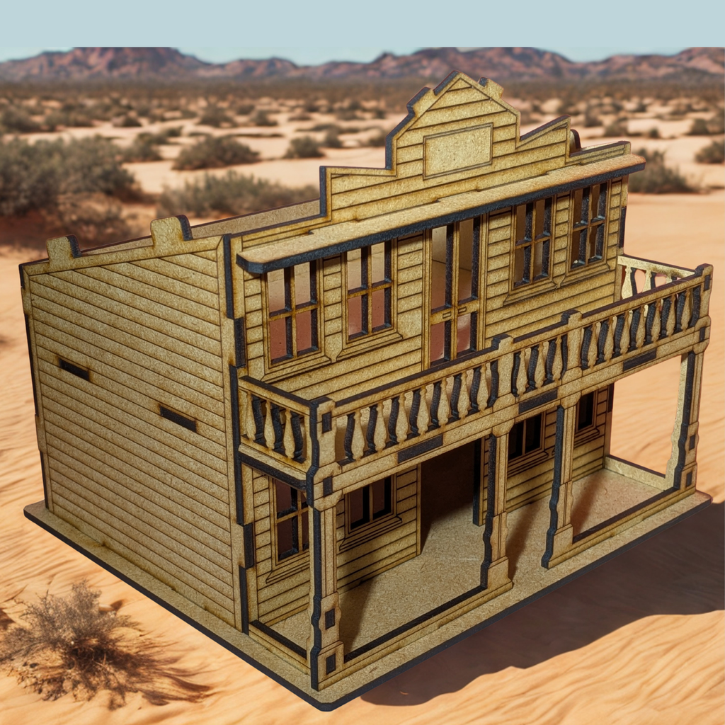 Western-Saloon / Holzbausatz für Dioramen