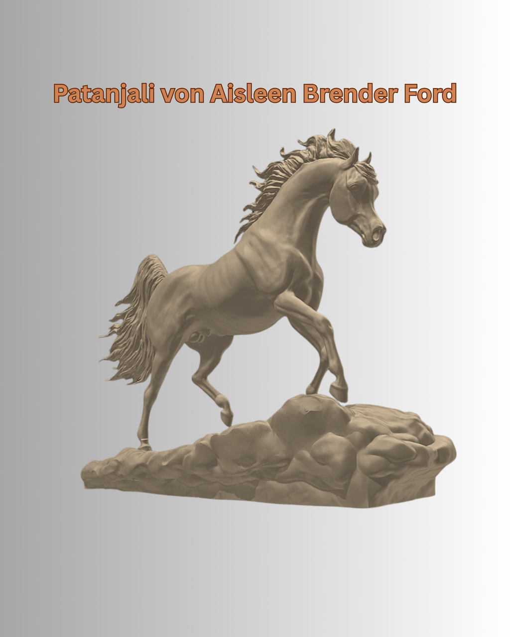 Étalon arabe trotteur « Patanjali » par Aisleen Brender Ford en impression 3D