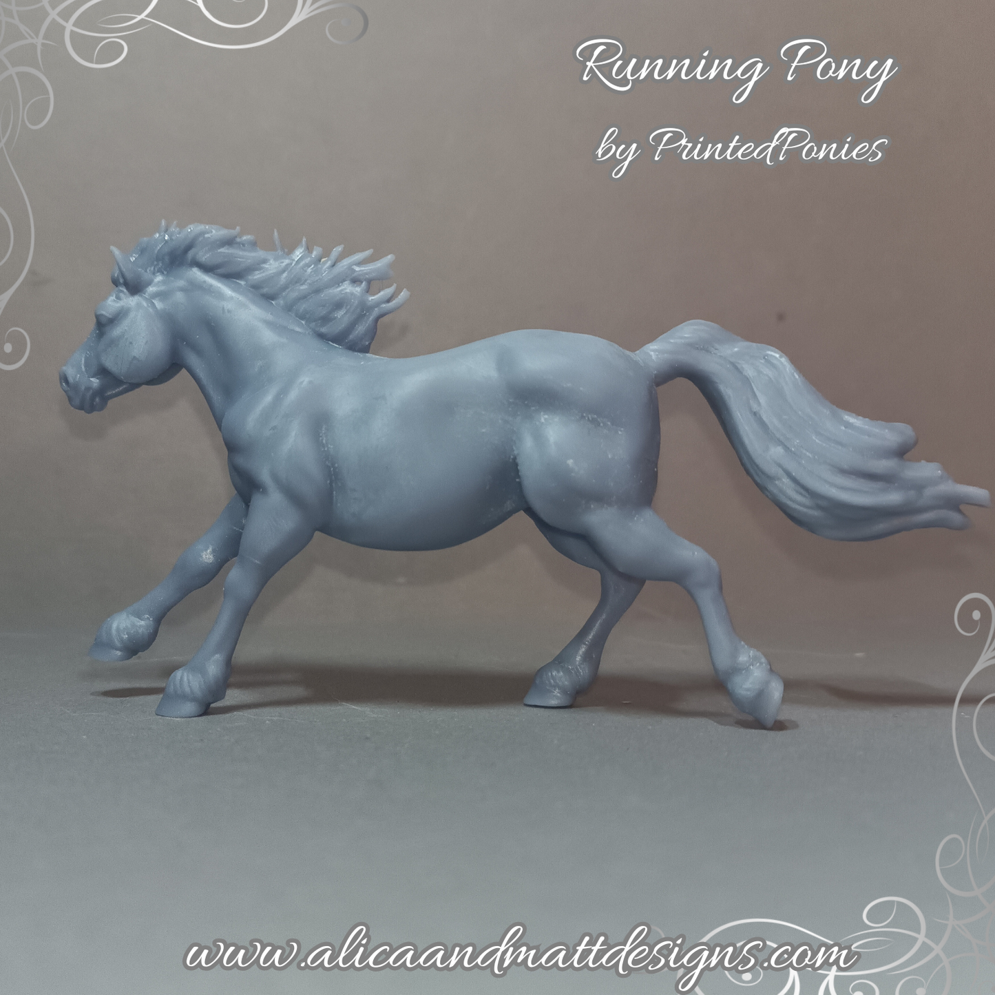 Racing Shetland pony "Lightning" by Printed Ponies