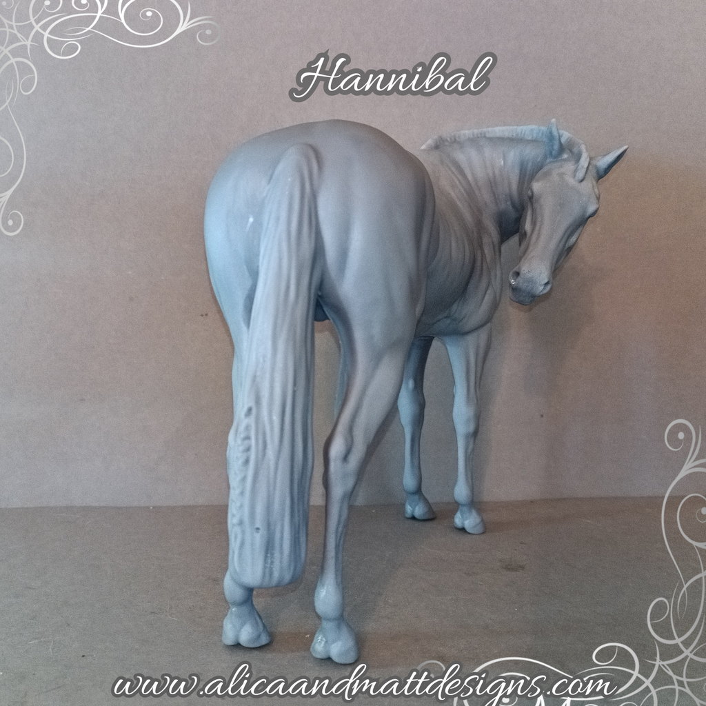 Étalon Hannibal avec tresse de queue comme impression 3D