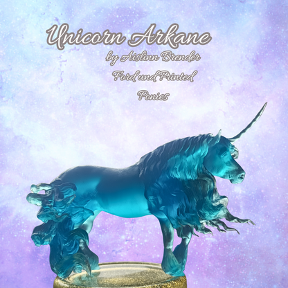 Cold-blooded unicorn mare "Arkane" by Aislinn Brender Ford and PrintedPonies / Limited quantities + certificate