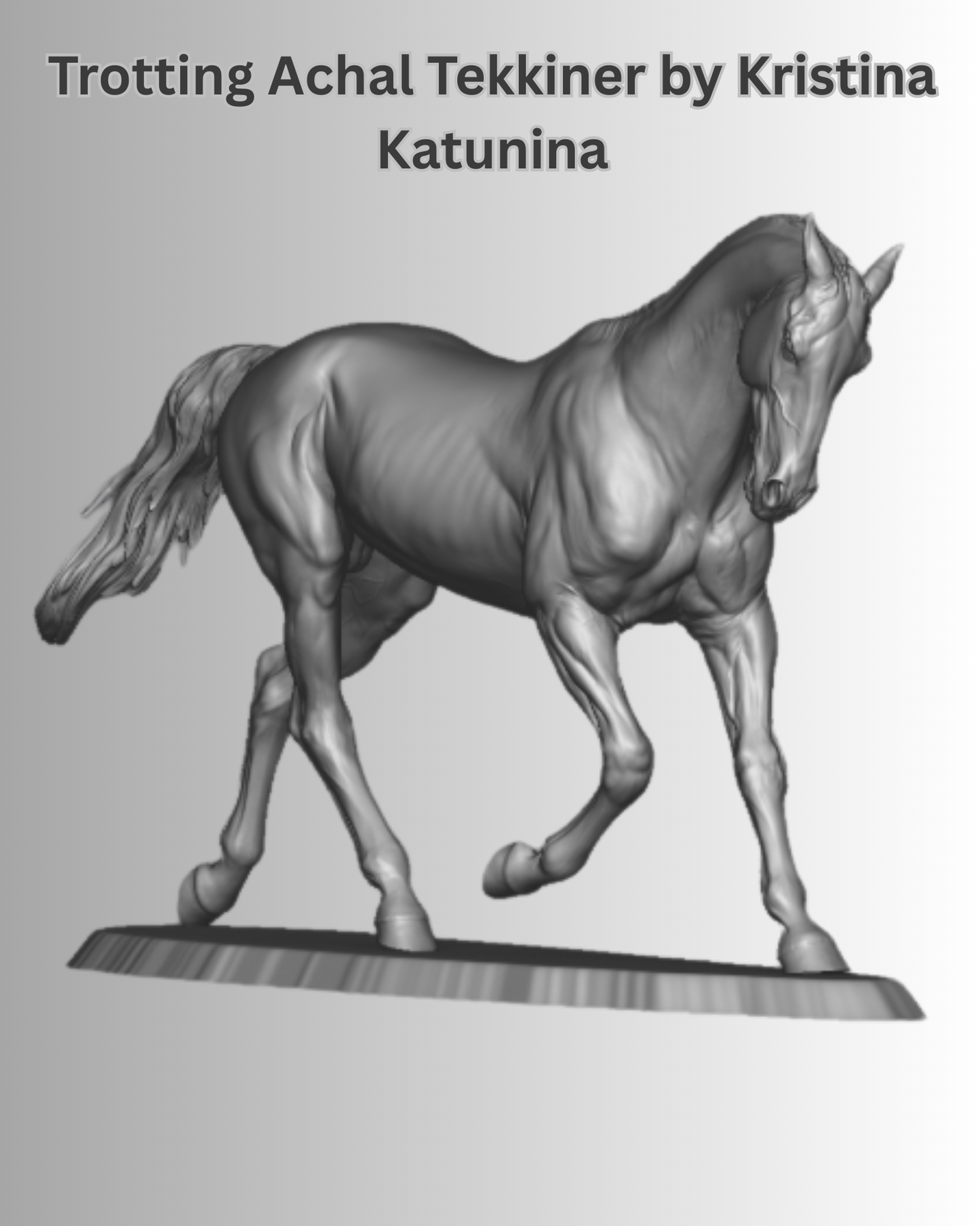 Trabender Akhal-Teke de Kristina Katunina en impression 3D