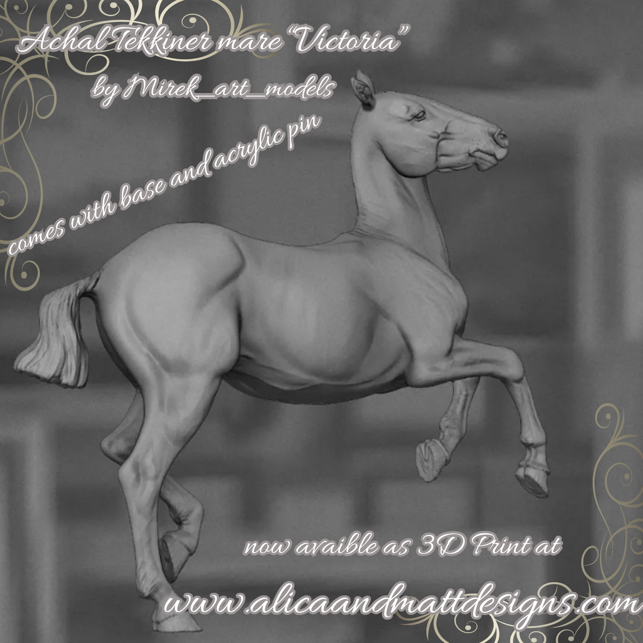 Achal-Teke mare "Victoria" by Mirek_Art_models / Exclusively available from us