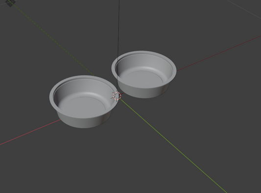 2 leere Futternäpfe / unbemalter Resin 3D Druck