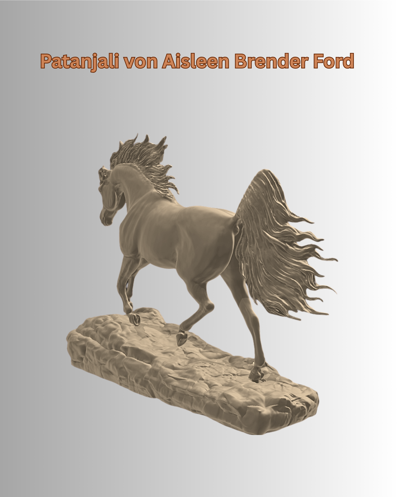 Trabender Araberhengst "Patanjali" von Aisleen Brender Ford als 3D Druck