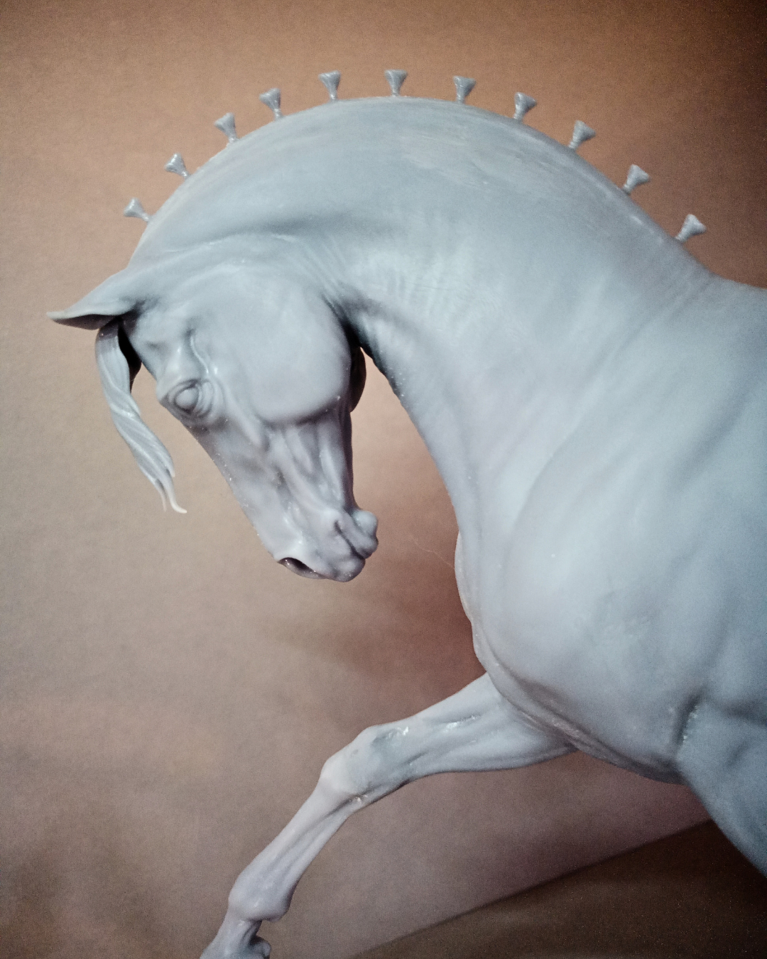 Andalusian mare with dressage mane as 3D print