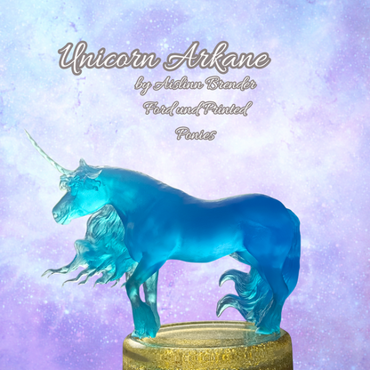 Cold-blooded unicorn mare "Arkane" by Aislinn Brender Ford and PrintedPonies / Limited quantities + certificate