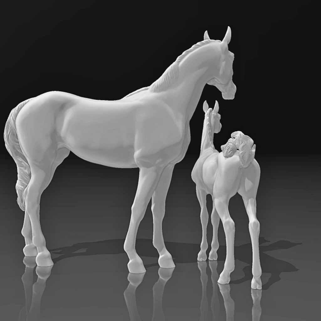 Duo Achal-Tekin « Mona et Lisa » par PrintedPonies en impression 3D
