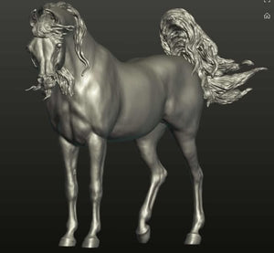 Araber Figur mit wehender Mähne und Schweif 3D gedruckt