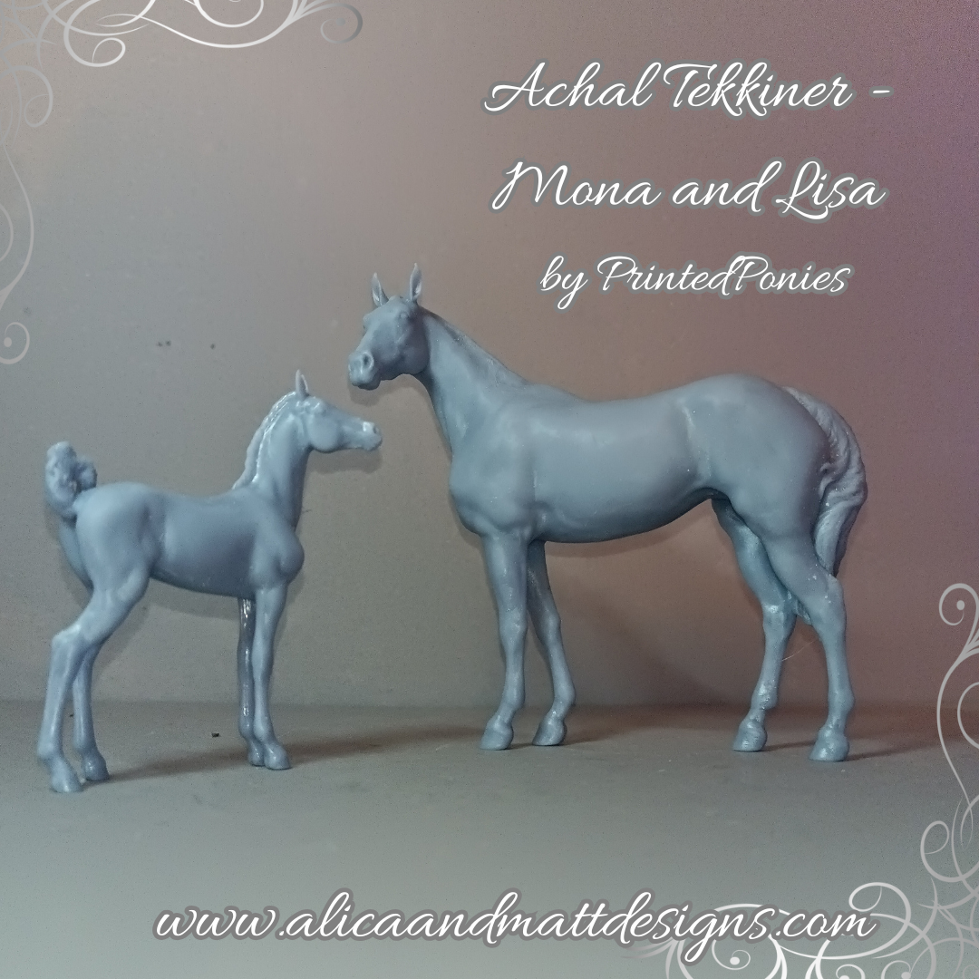 Achal Tekkiner Duo "Mona und Lisa" von PrintedPonies als 3D Druck
