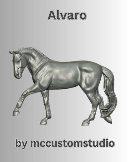 Alvaro en pose de dressage par mccustomstudio / En collaboration avec mccustomstudio