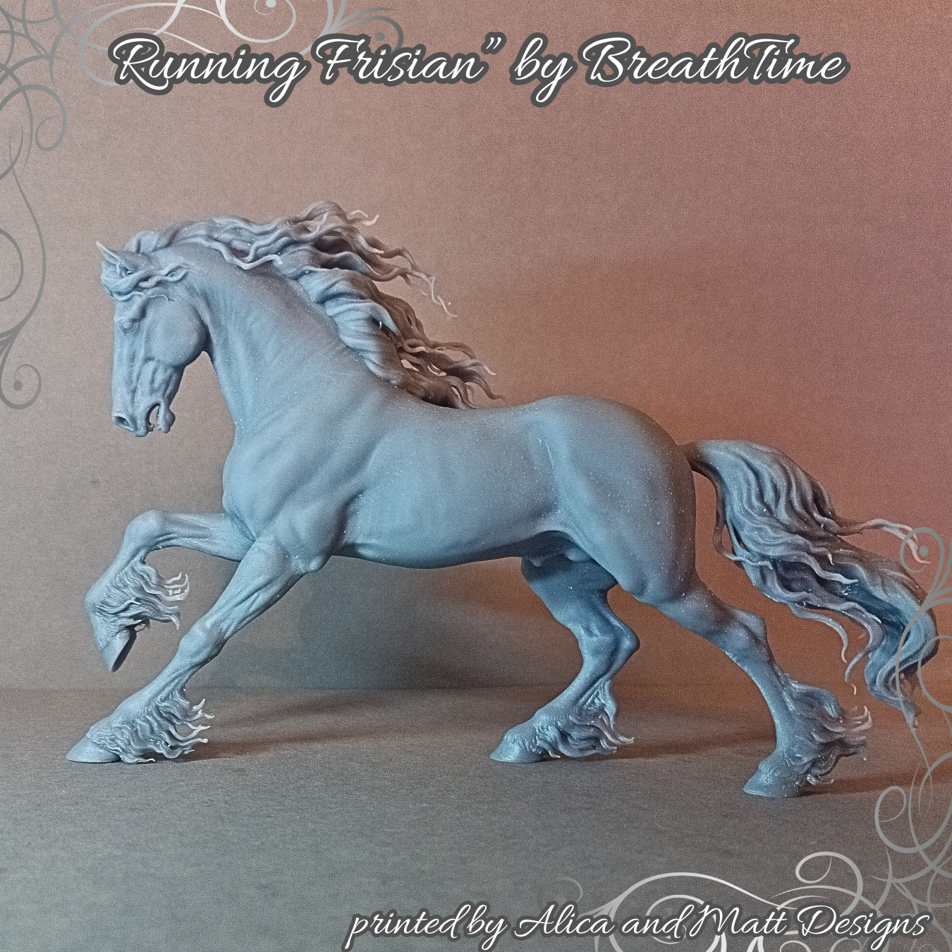 Gallopierender Friesenhengst von BreathTime als 3D Druck