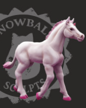 Einhorn-Fohlen Nr.1 von Snowball Sculpts als 3D Druck