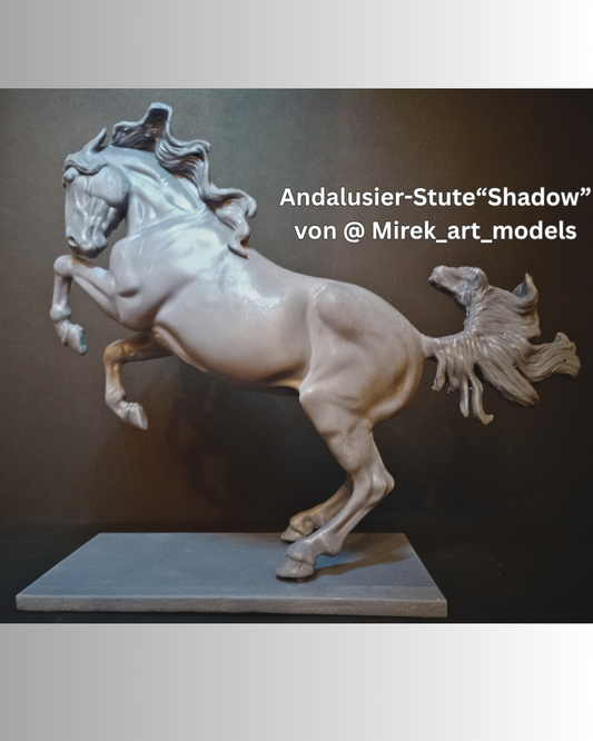 Steigende Andalusier Stute von Mirek Art Modell Pferd 3D Druck