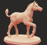 Poulain Licorne n°2 par Snowball Sculpts en impression 3D