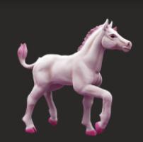Poulain Licorne n°2 par Snowball Sculpts en impression 3D