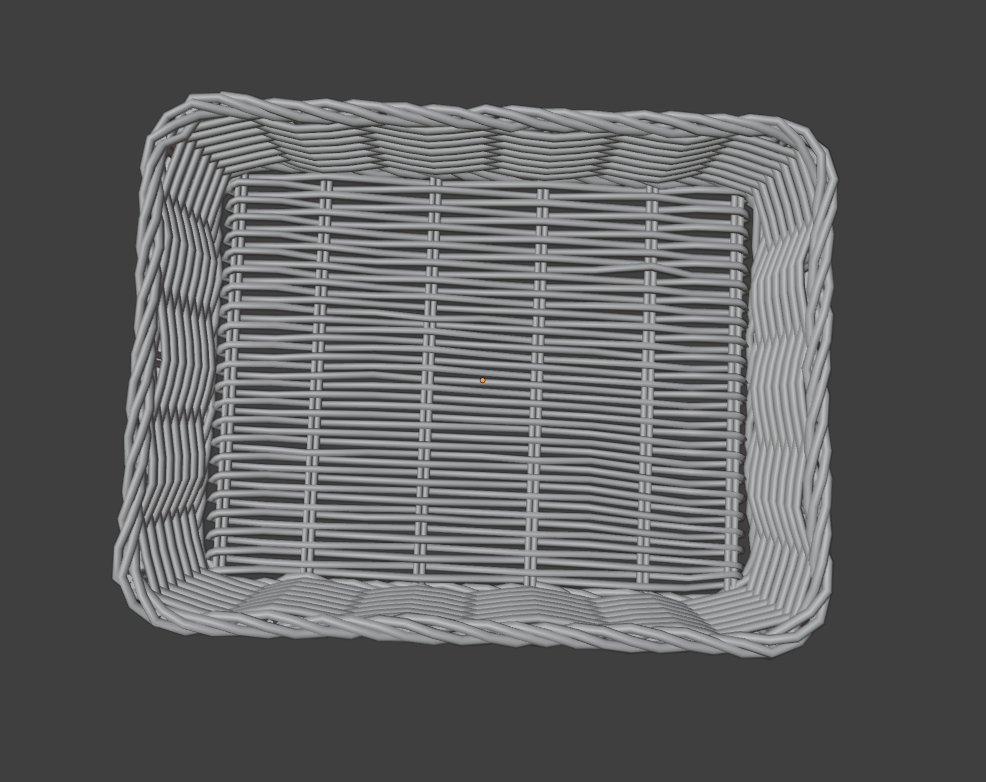 Flechtkorb viereckig / unbemalter Resin 3D Druck