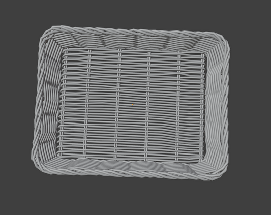 Flechtkorb viereckig / unbemalter Resin 3D Druck
