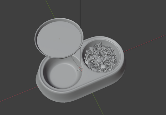 Futternapf mit herausnehmbaren Teilen / unbemalter Resin 3D Druck