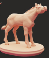 Poulain licorne n°8 de Snowball Sculpts en impression 3D