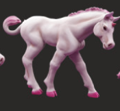 Poulain licorne n°10 de Snowball Sculpts en impression 3D