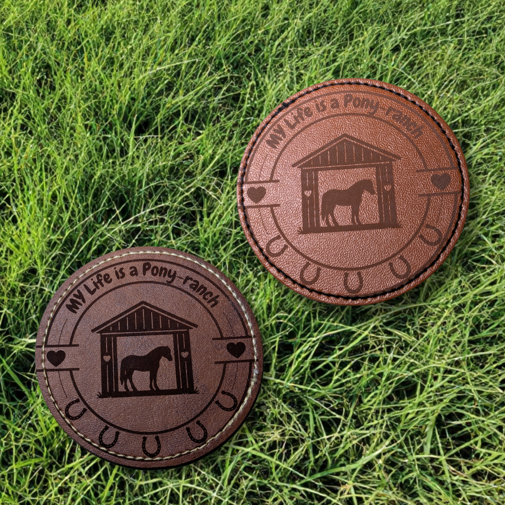 Iron-on patch with engraved hobby saying / Customizable!