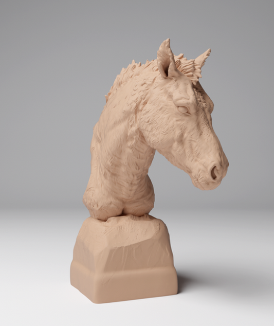Buste de cheval sauvage mongol par Animal den miniatures