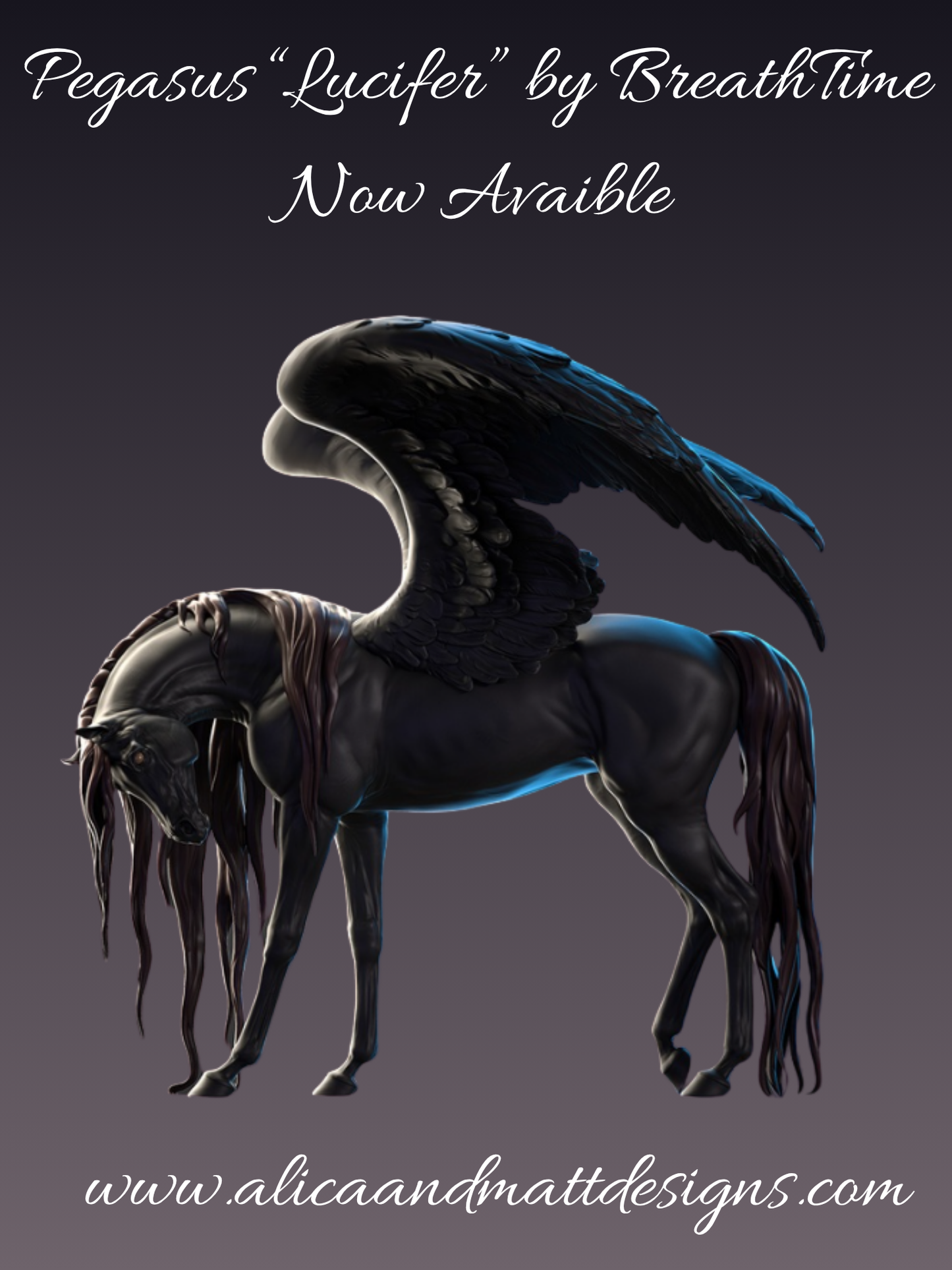 Wunderschöner Pegasus "Lucifer" von BreathTime als 3D Druck