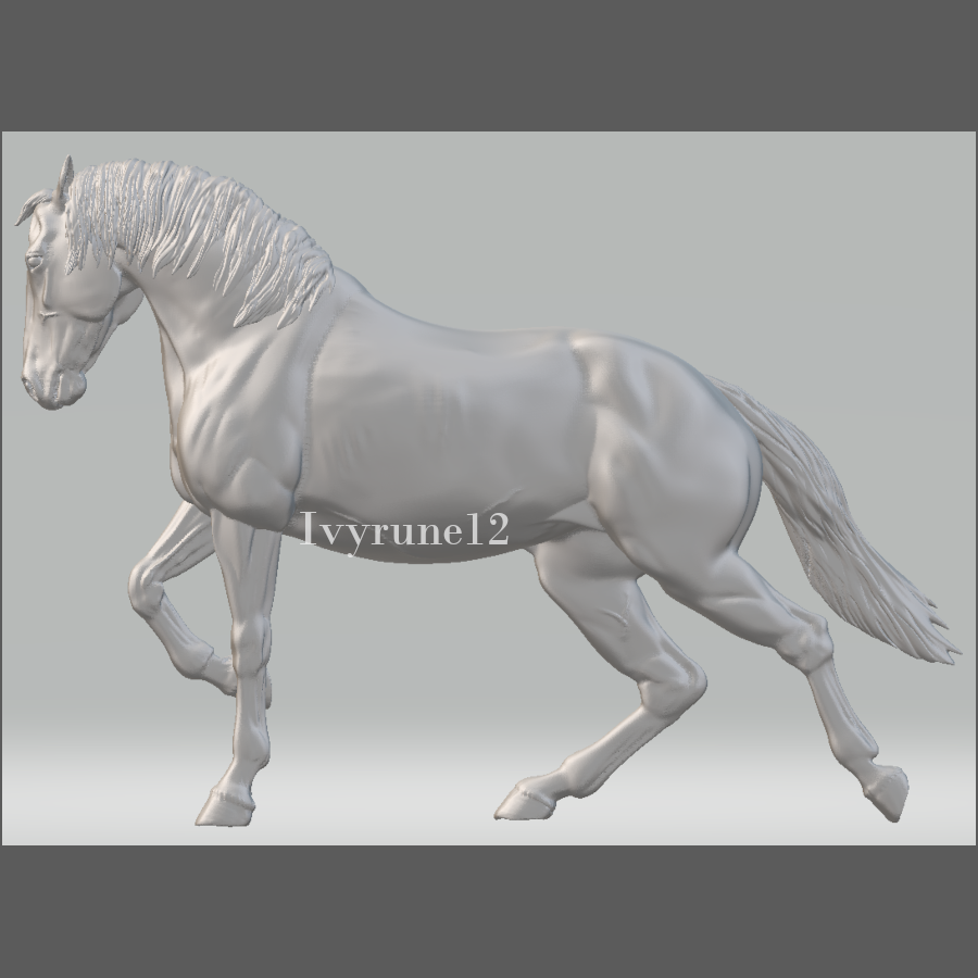 Graceful stallion "Pyotr" by Ivyrune12 as 3D print