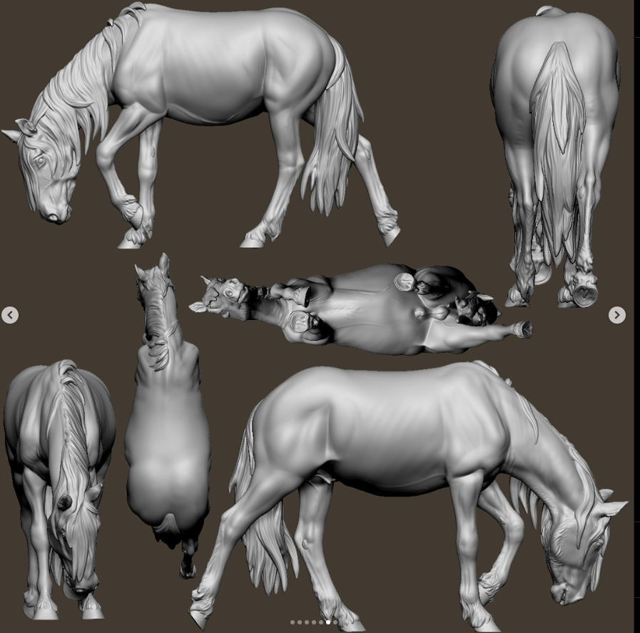 Étalon Mustang Tambo des Bexbee Studios en impression 3D