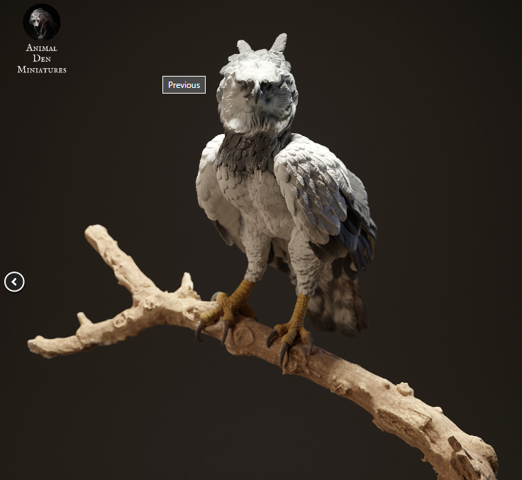 Harpye auf Ast von Animal den Miniatures