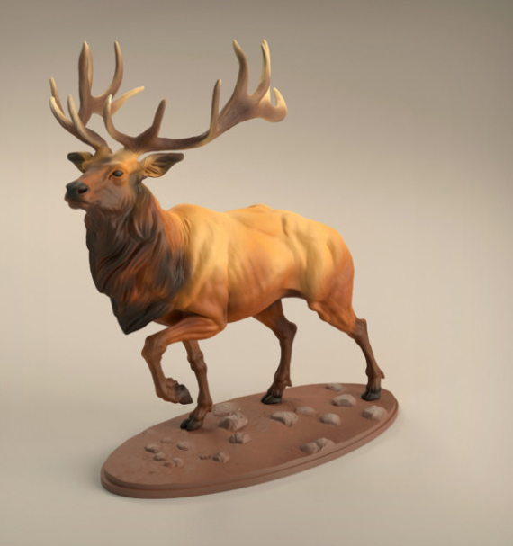 Rothirsch von animal den miniatures als 3D Druck