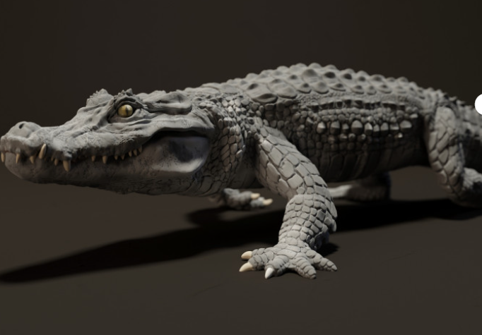 Caïman noir d'Animal Den Miniatures