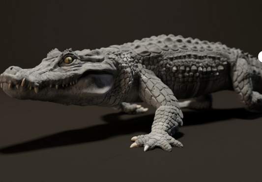 Caïman noir d'Animal Den Miniatures