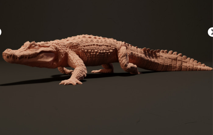 Caïman noir d'Animal Den Miniatures