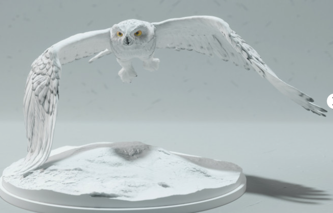 Schneeeule von Animal den miniatures