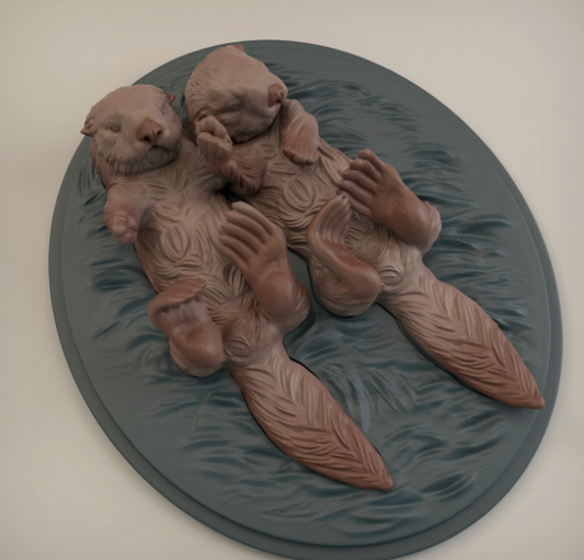 Les deux loutres de mer d'Animal den miniatures
